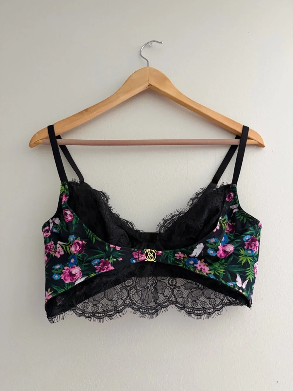 Victorias Secret So Obsessed Unlined Corset Top Bustier Bra Large Moonlit Garden